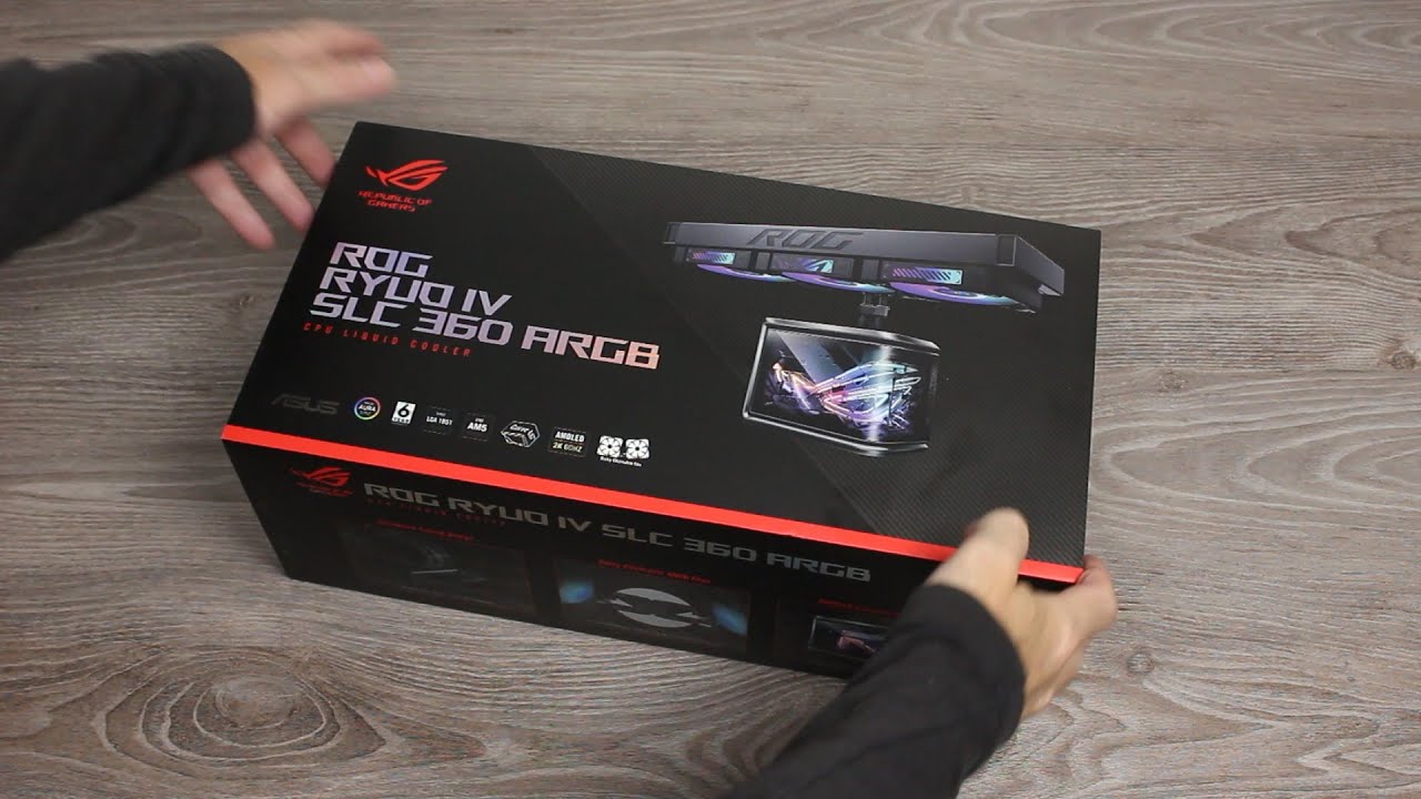 ASUS ROG Ryuo IV SLC 360 ARGB Liquid Cooling with AMOLED Display Unboxing