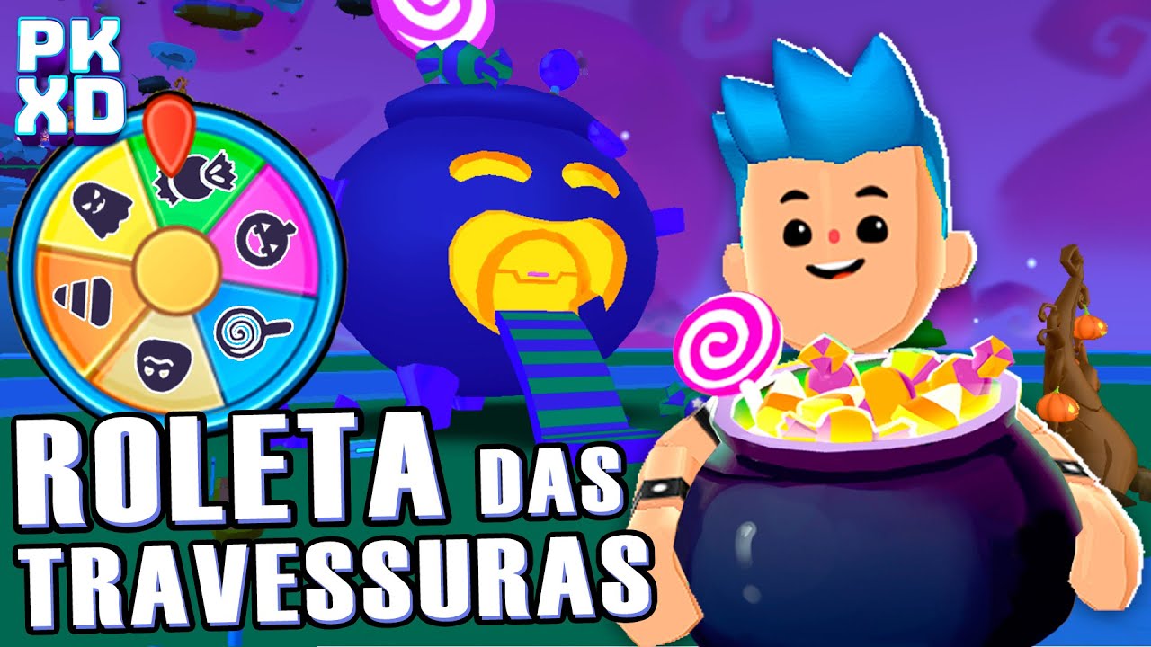🍭 ROLETA das TRAVESSURAS na Casa Caldeirão no HALLOWEEN do PK XD