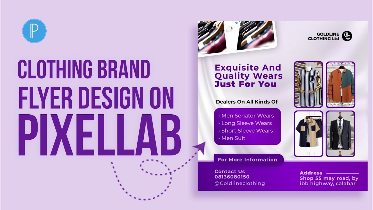 CLOTHING BRAND FLYER DESIGN | HOW TO DESIGN USING PIXELLAB
