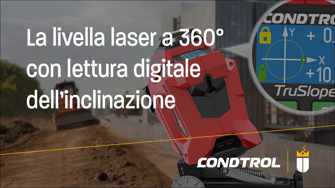 Realizzare piani inclinati usando una livella laser con lettura digitale dell'inclinazione