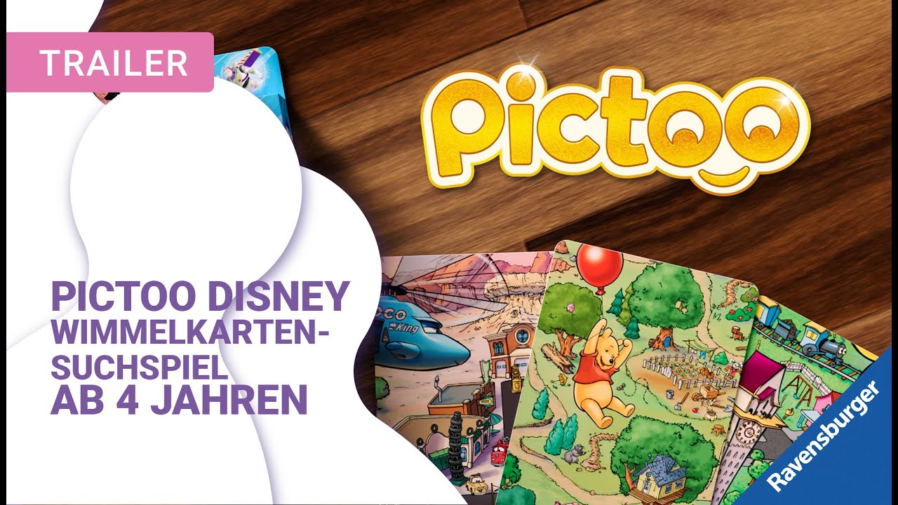 Pictoo Disney 🔍 Alle suchen, einer findet, Kartenspiel für Kinder ab 4 Jahren von Ravensburger