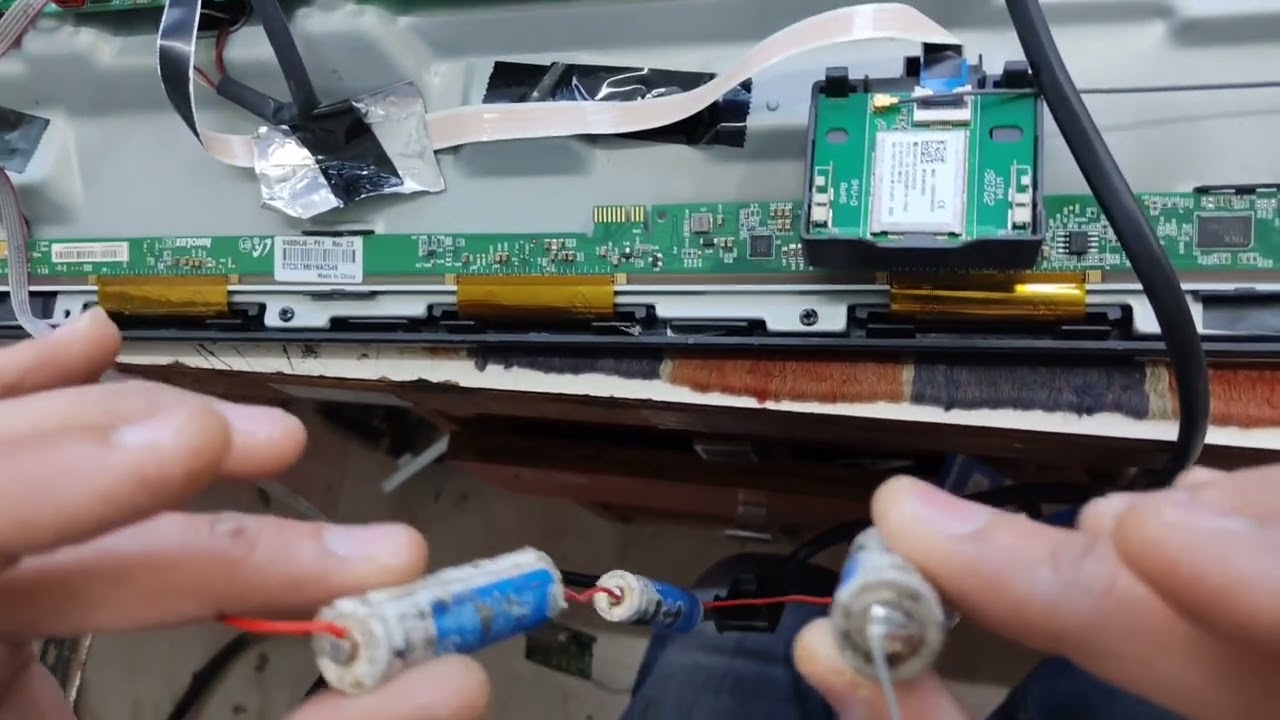 TCL 40S6500FS NO DISPLAY ONLY BACK LIGHT WORKING, SHORTING REMOVING EASY METHOD.