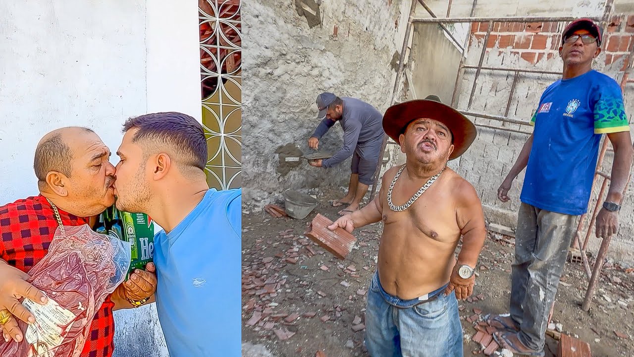 LEÔNCIO MOSTRA AOS PEDREIROS O VÍDEO BEIJANDO PILILIU 🤣 | PILILIU DA RESENHA