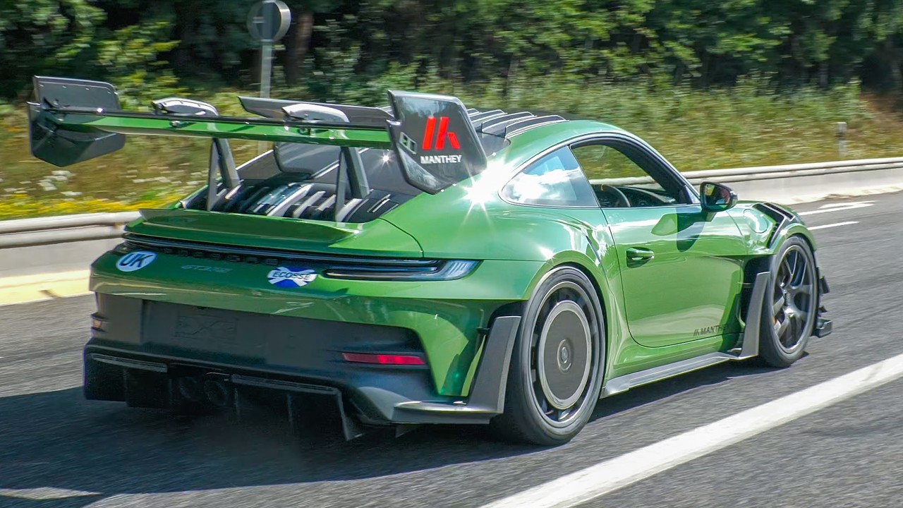 Cars Leaving Nüburgring Tankstelle! Aventador, 800HP M135i, 993 RWB, 600LT, M3 G80, 750HP M3 F80