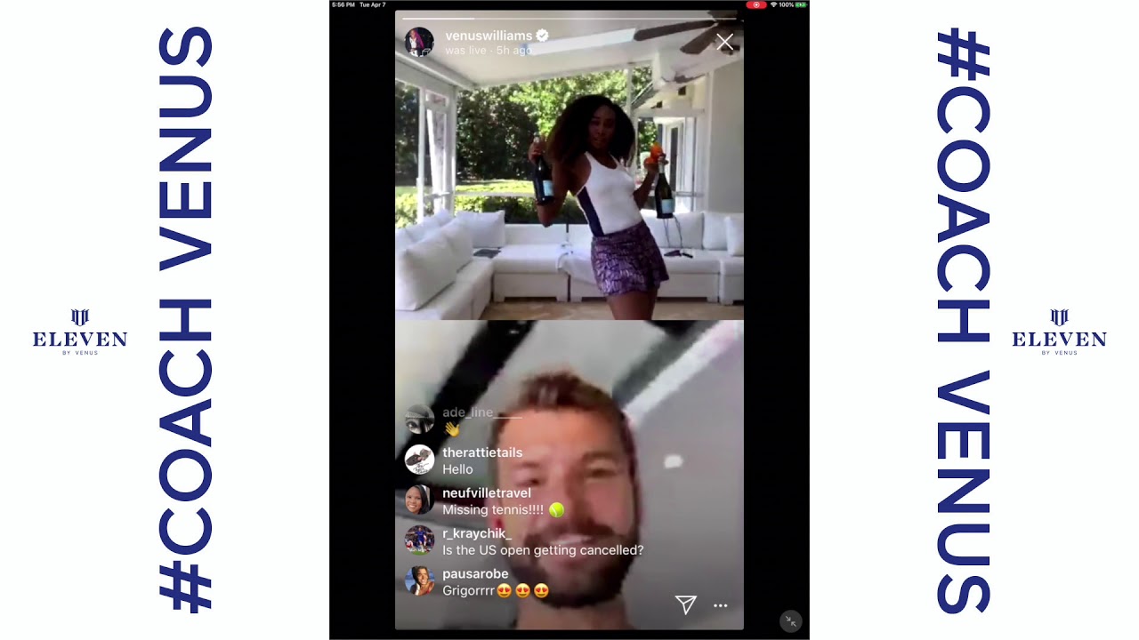 #CoachVenus Venus Williams works out with Grigor Dimitrov