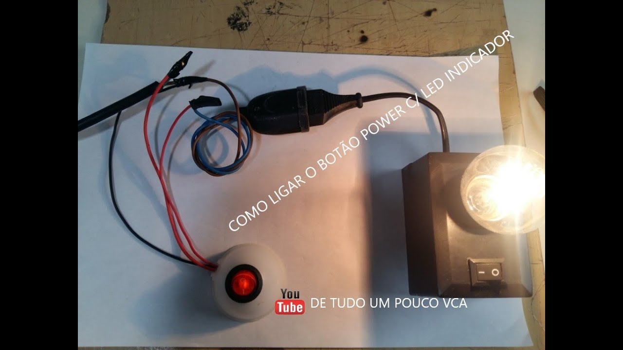COMO LIGAR BOTÃO POWER COM LED INDICADOR