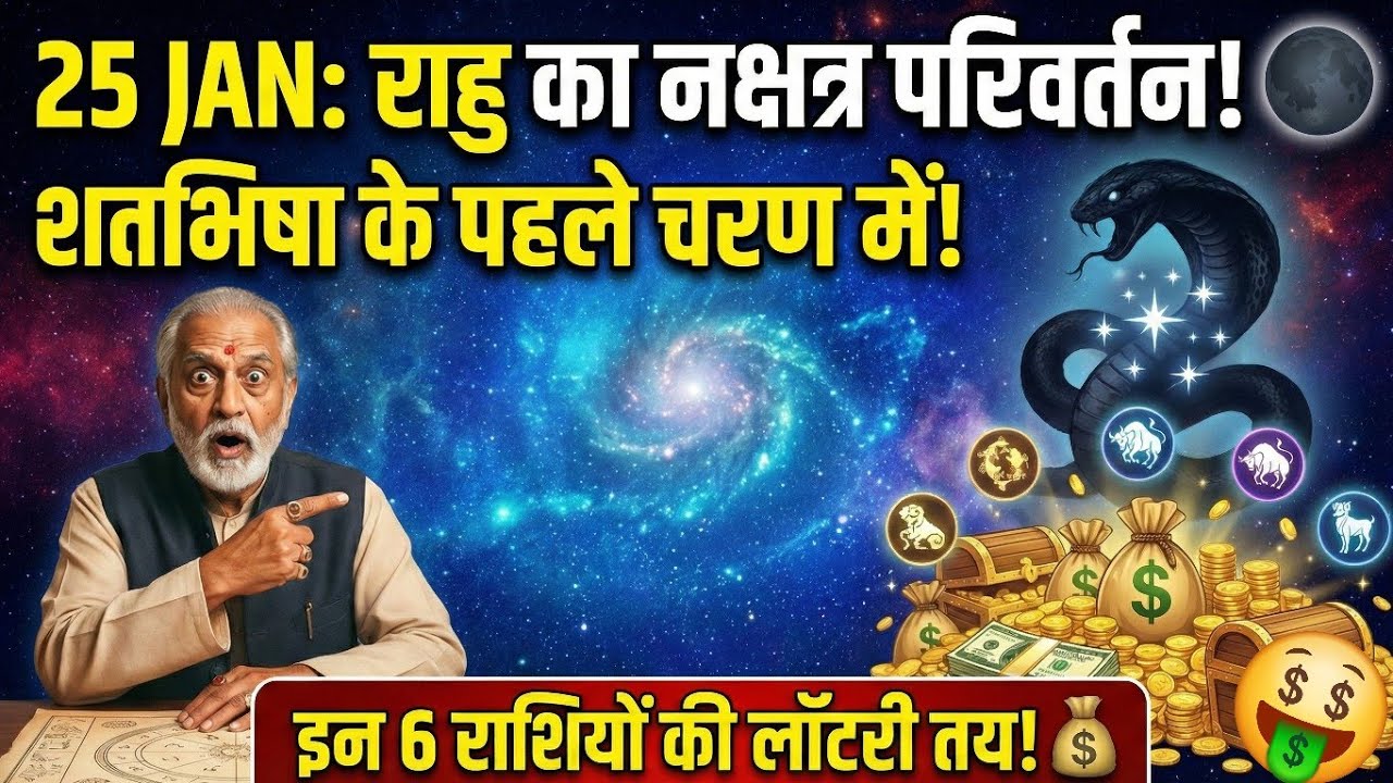 राहु शतभिषा में = आपकी किस्मत लिख दी जाएगी? यह 6 राशियों के लिए lottery तय है! 🔮