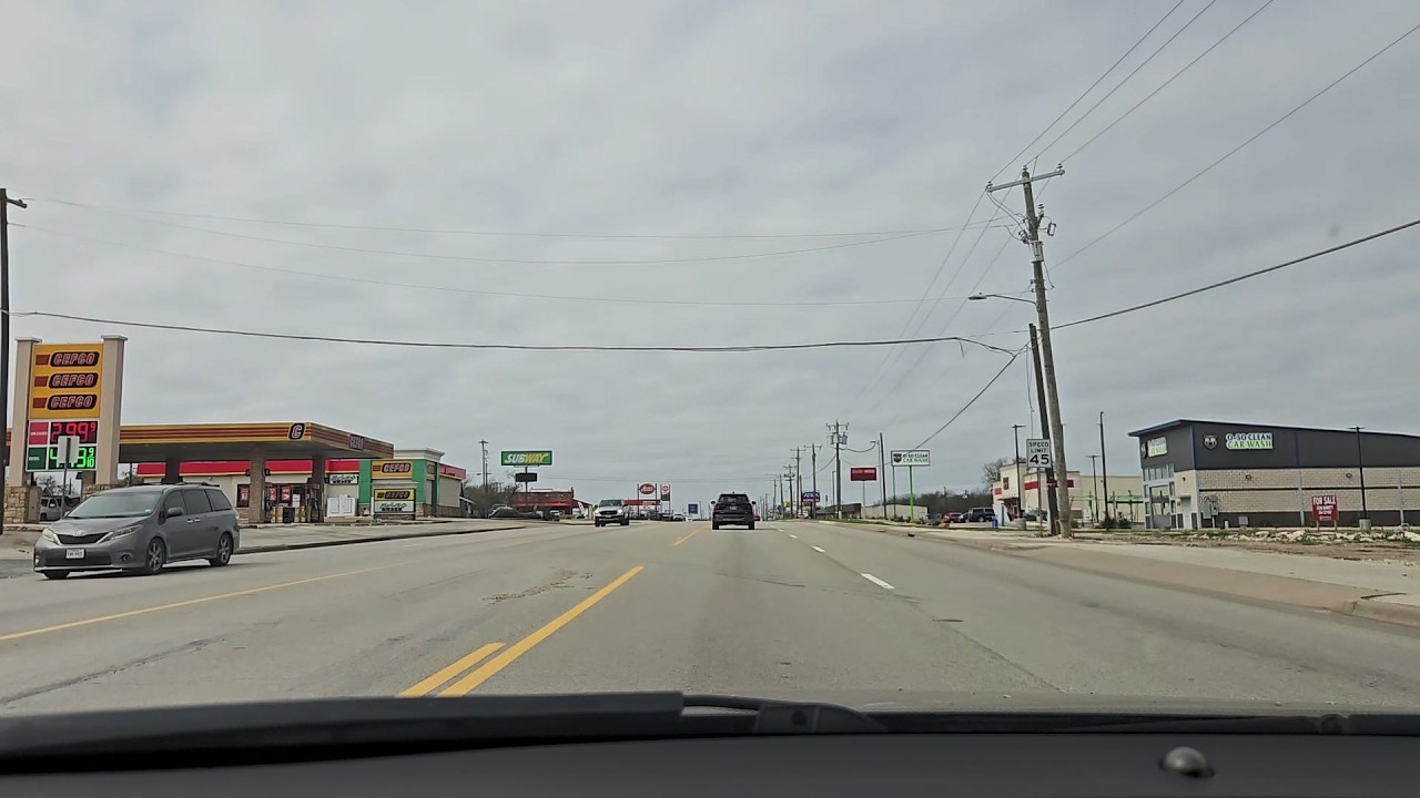 Waco to Gatesville, Hwy 84, Texas - POV Drive Under Cloudy Skies