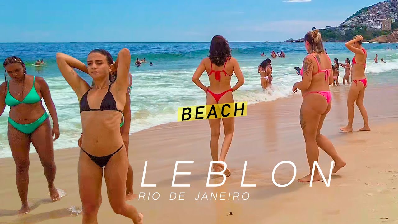 Walking in Brazil 🇧🇷 Rio de Janeiro Beach: LEBLON | 4K 2022