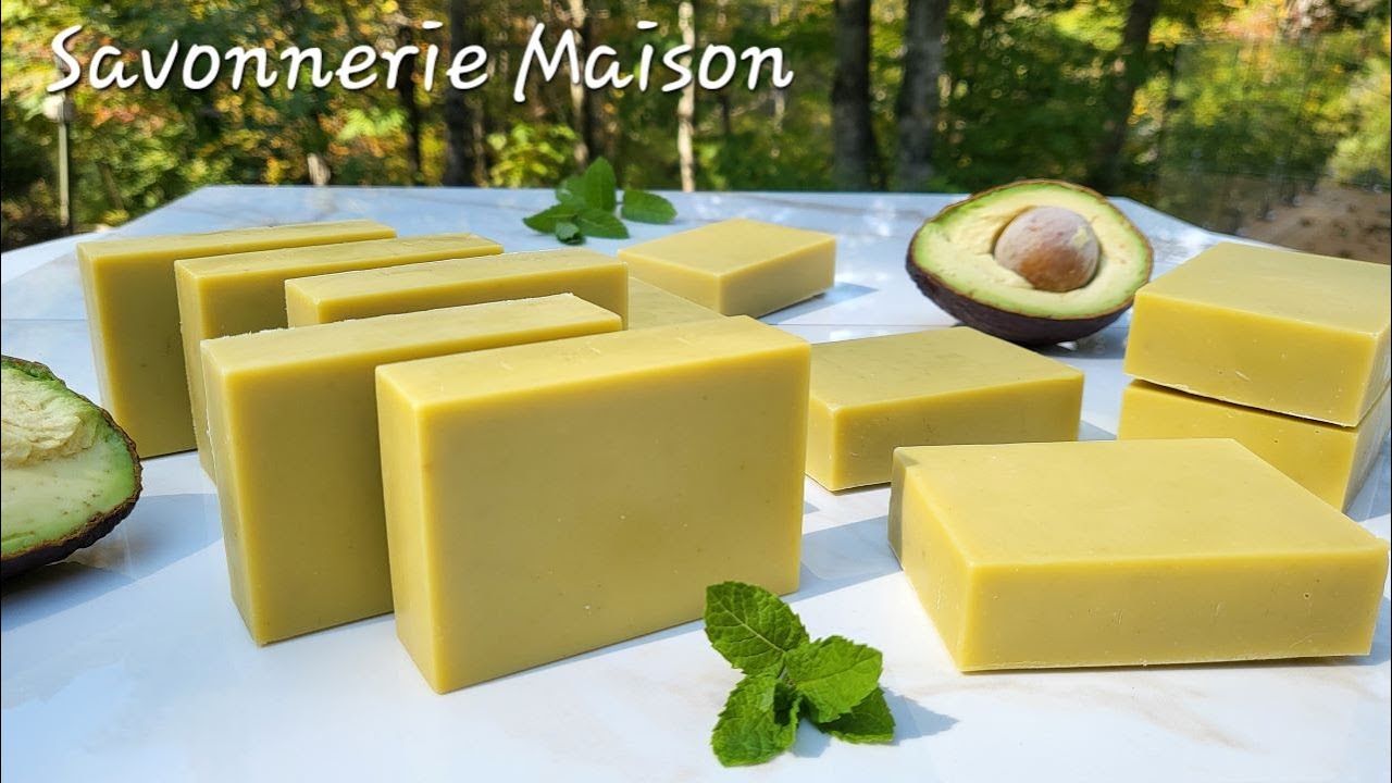 Savon aux avocats frais fait maison lisse et crémeux - Homemade fresh avocado soap - Recette