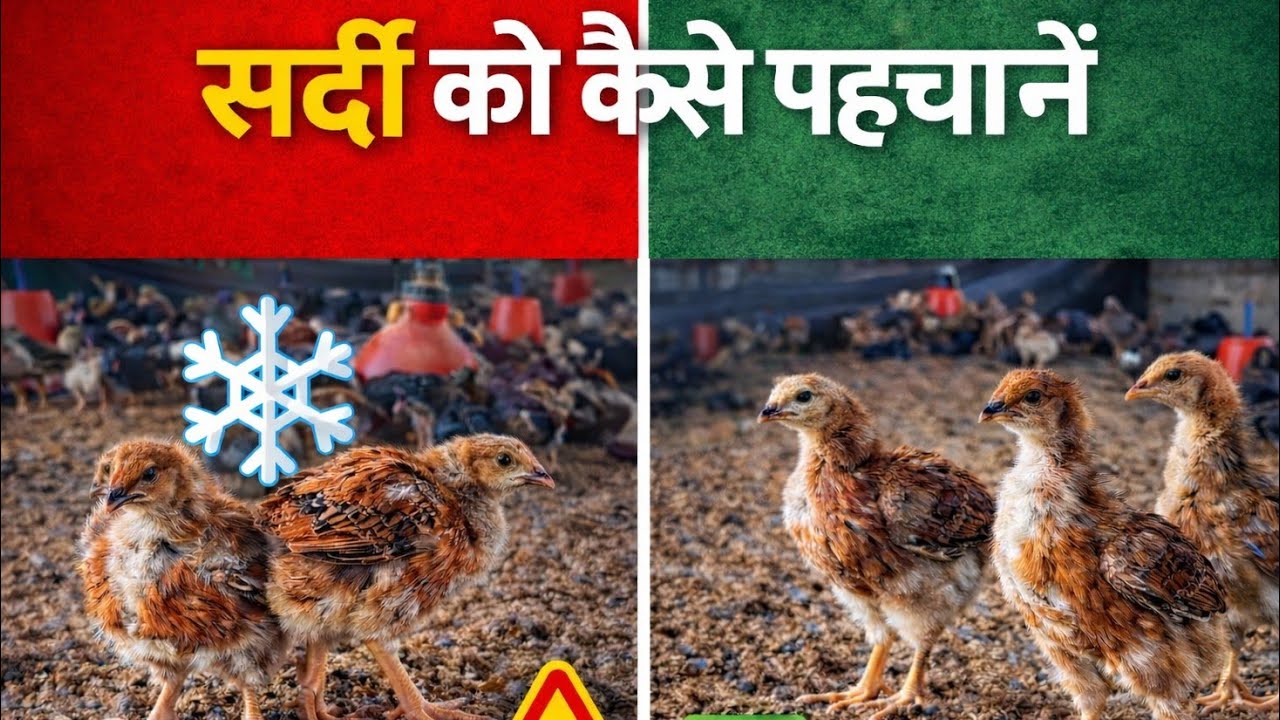 चूजों 🐔में सर्दी कैसे पहचानें ✅ 