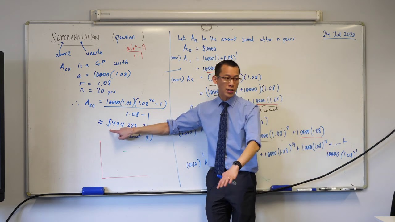 Superannuation (3 of 3: Evaluating the geometric progression)
