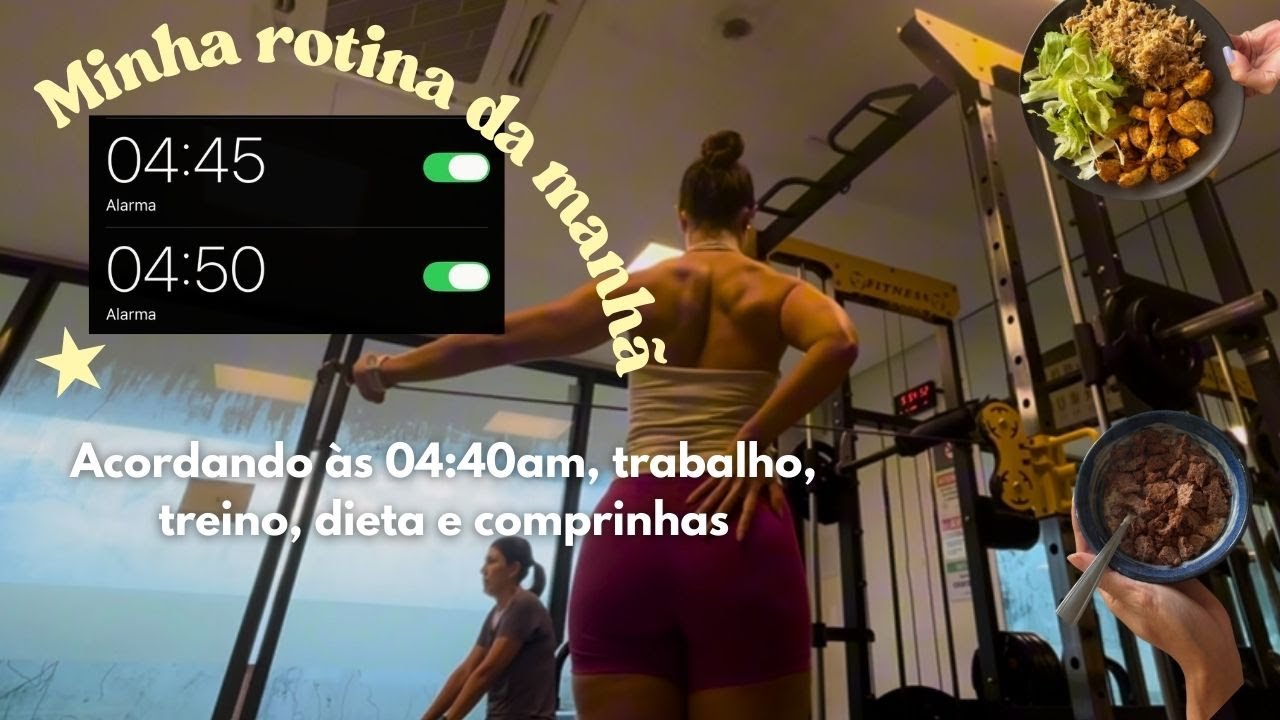 Rotina produtiva da manhã - Acordando às 04:40, trabalho, treino, dieta e comprinhas - VLOG