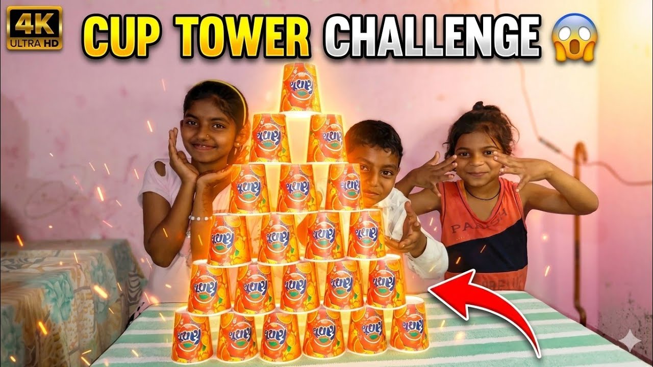 Tower cup games challenge 😀😵