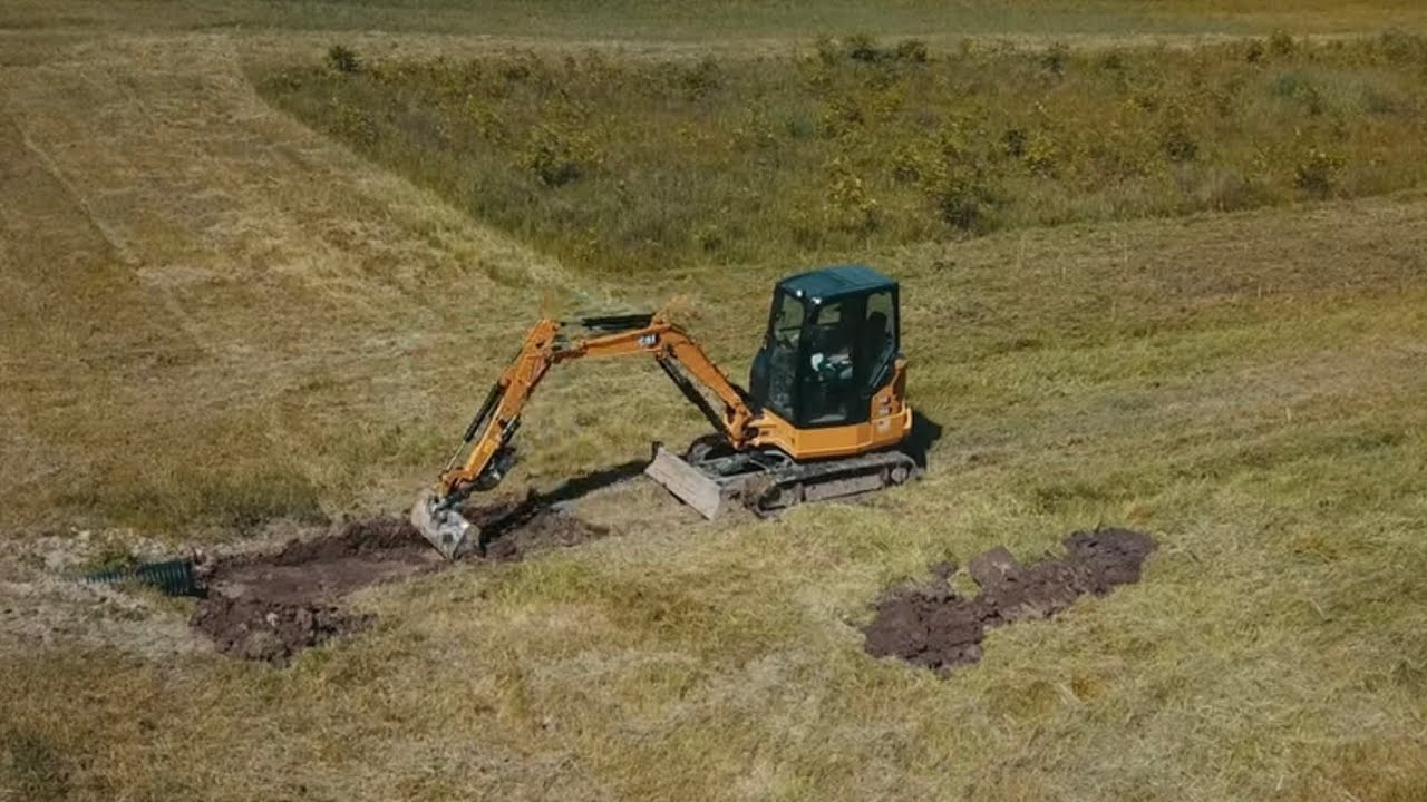 Cat 304 Эпическое рытье канав!
