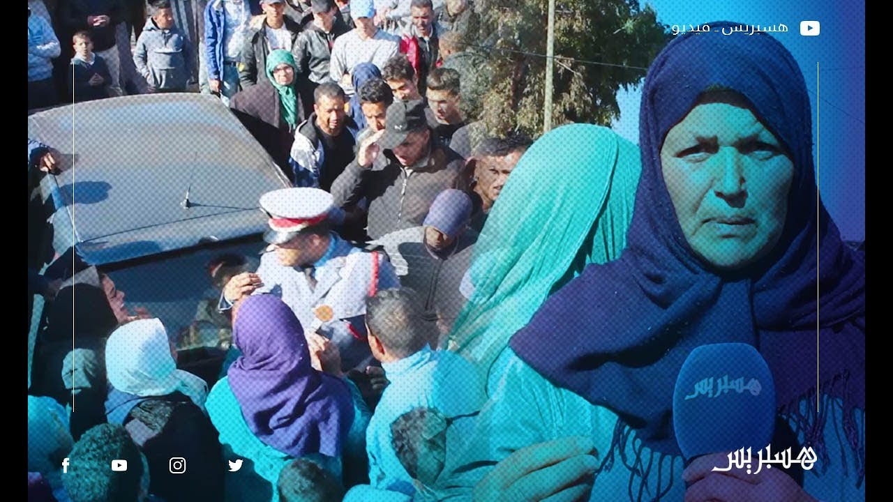 مواطنون يحاصرون سيارة دهست 3 شباب بأولاد عبد الله إقليم الفقيه بن صالح