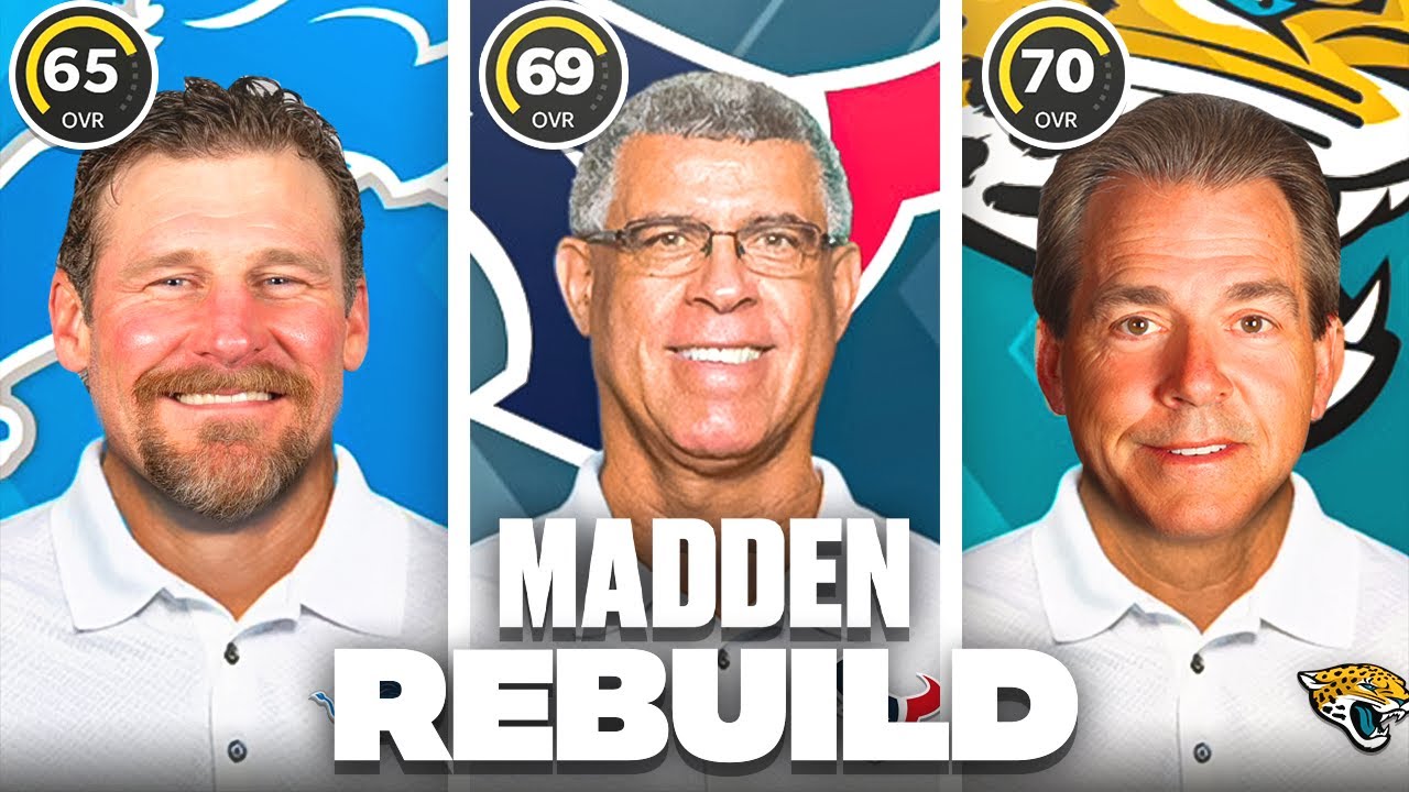Rebuilding the 3 Worst NFL Teams in ONE VIDEO!