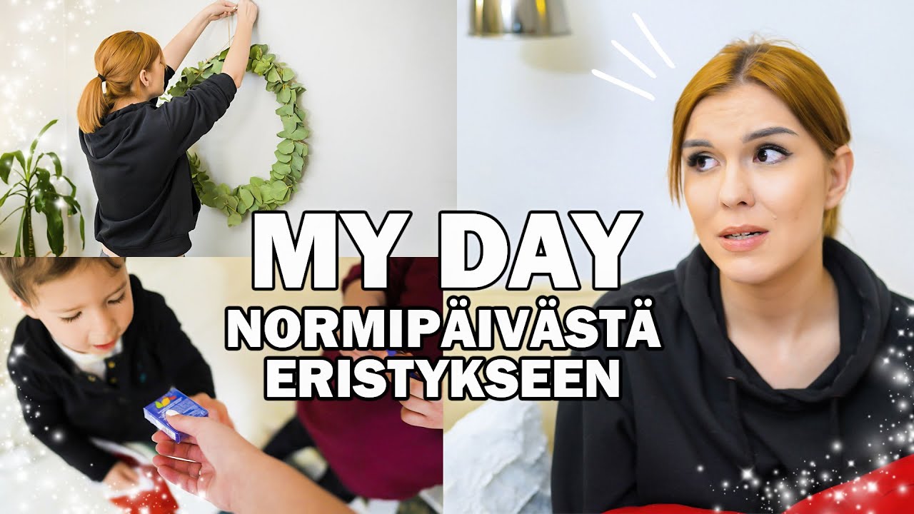 MY DAY: Positiivinen testi, DIY iso joulukranssi & perhe karanteeniin 😨🌱🥺