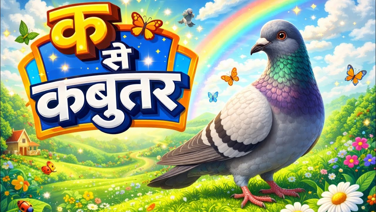 क से कबूतर, अ से अनार a se anaar k se kabutar I Hindi Varnmala I ABCD क से कबूतर अ से अनार, for kids