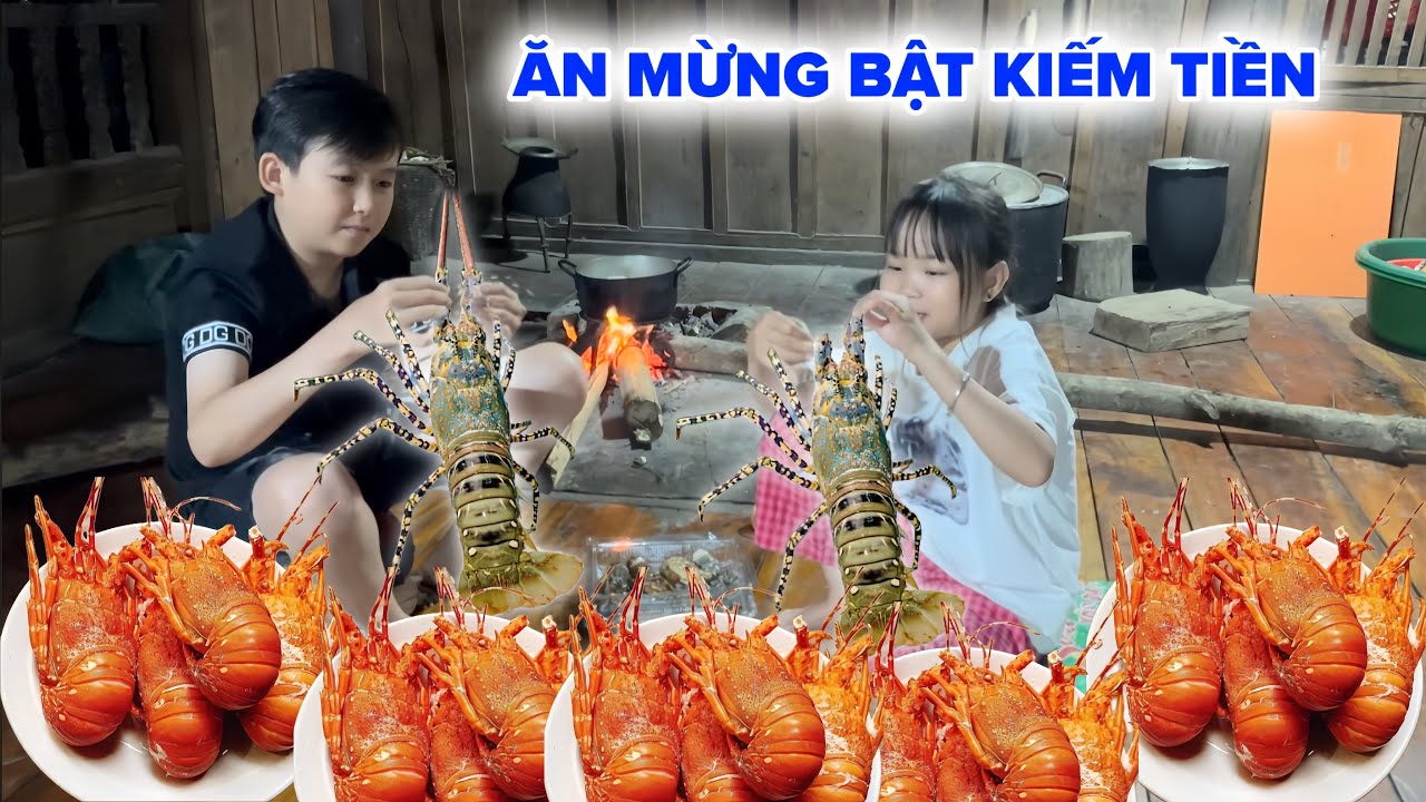 ĂN MỪNG BẬT KIẾM TIỀN YOUTUBE bằng tôm hùm | CẶP ĐÔI HOÀ TIÊU