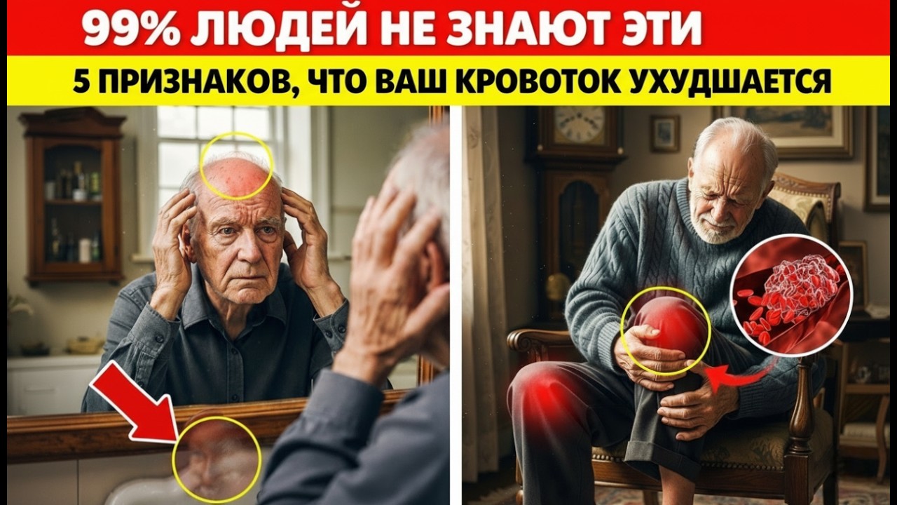 Пожилые люди, эти 5 признаков означают, что ваше кровообращение ухудшается.