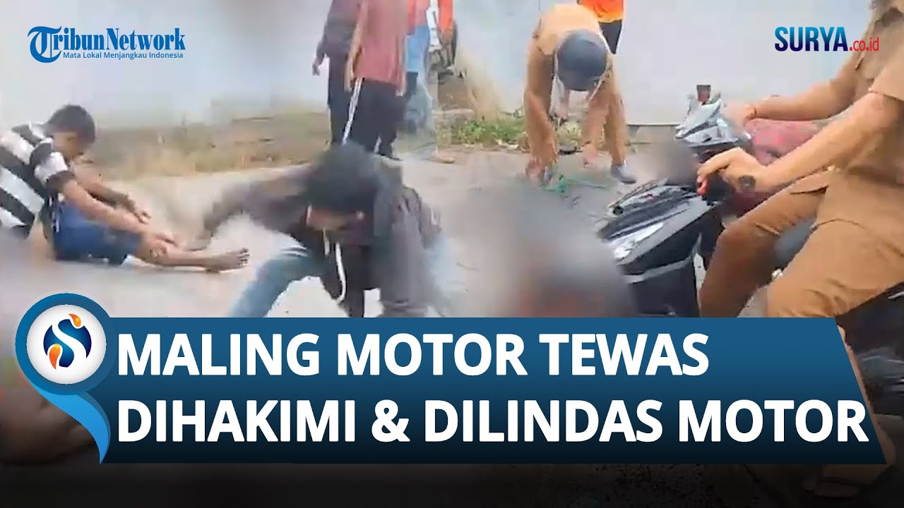 DETIK-DETIK Maling Motor Dihakimi Massa hingga DILINDAS Motor 2 Pria PNS di Karawang