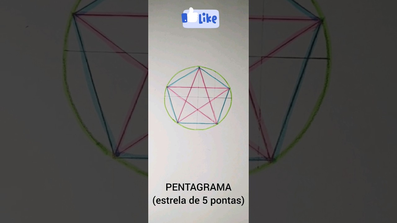 #pentagrama #estrela de 5 pontas #matemática #compasso #geometria #desenho geométrico #shorts #regua