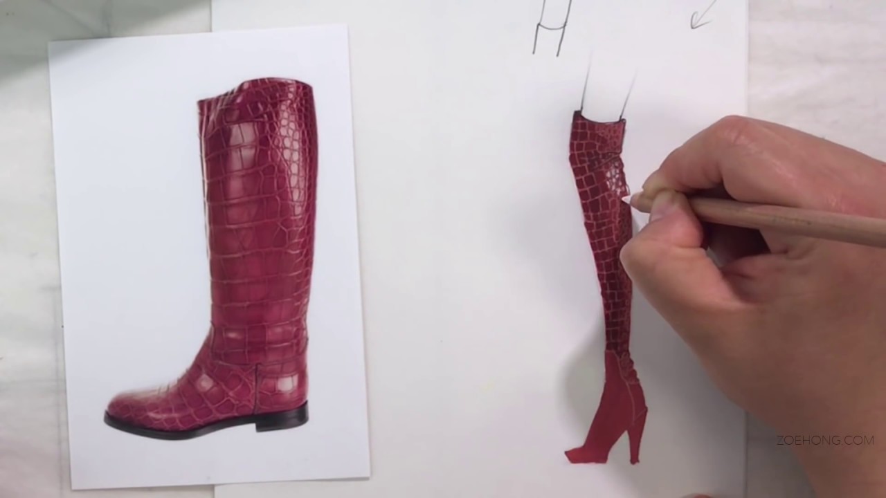 Fashion Illustration Tutorial: Alligator or Crocodile
