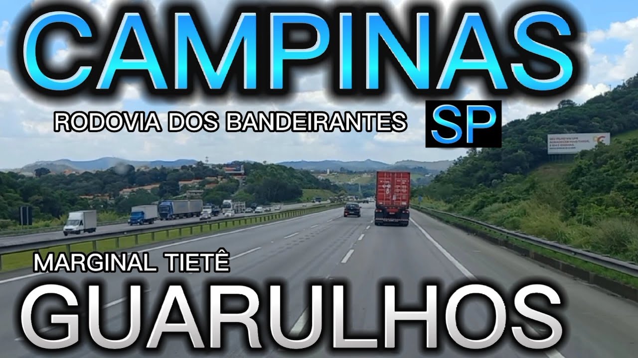 DE CAMPINAS ATÉ GUARULHOS PELA BANDEIRANTES E MARGINAL TIETÊ #saopaulo #campinas #guarulhos #sp348