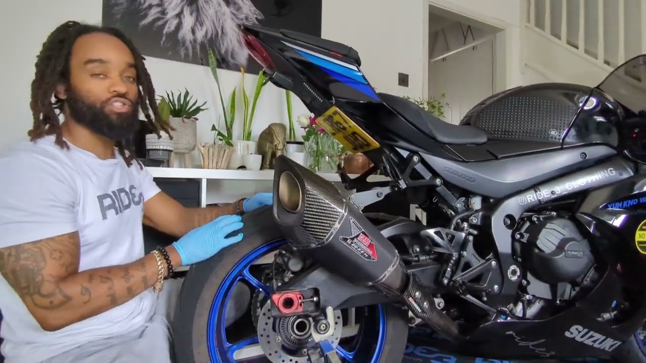 How to change my rear wheel on a Suzuki gsxr 1000 motorcycle.