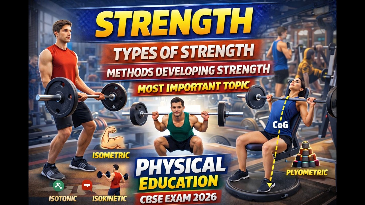 Strength II Types of strength II Methods developing strength II CBSE Exam  II Physical Education II 