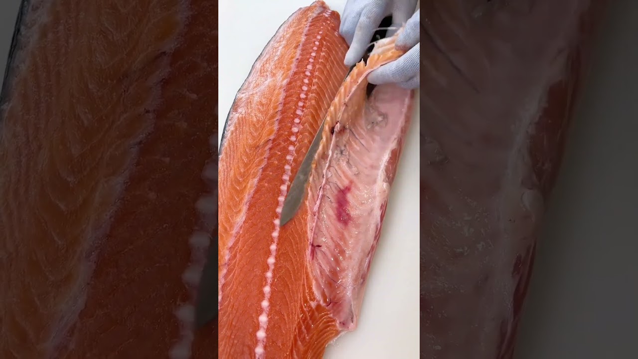 Satisfying Salmon Cutting Like a Pro 🎣🔪#Salmon #fish #fishcutting #asmr