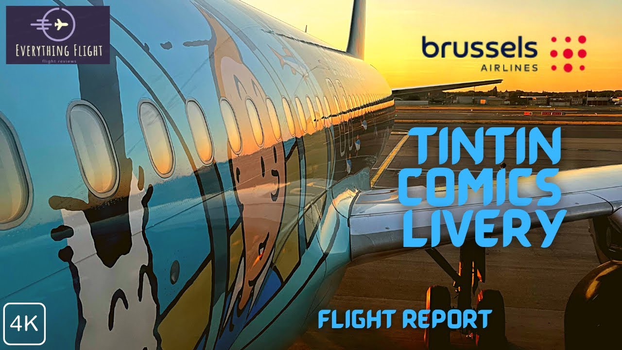 ICONIC TINTIN AIRBUS | BRUSSELS AIRLINES - Brussels (BRU) to Madrid (MAD) | Airbus A320-214