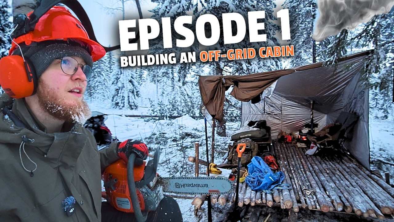 Cabin Build Starts in -32C & Felling First Trees [EP1] - Off-Grid Cabin in the Finnish Wilderness