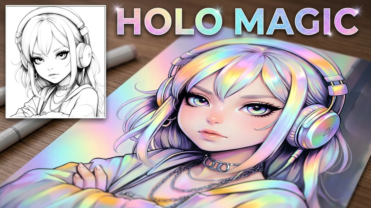 Holographic Coloring Hack | Works on ANY Coloring Book 🌈