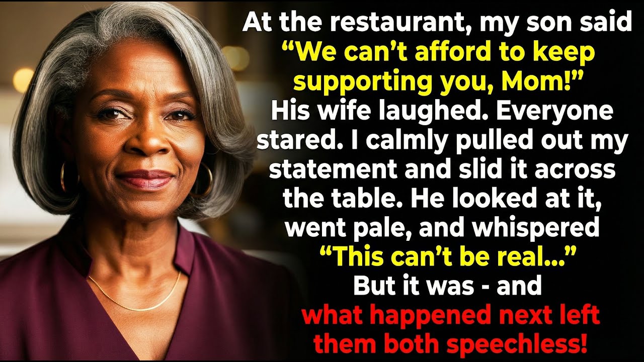 At the restaurant, my son said 