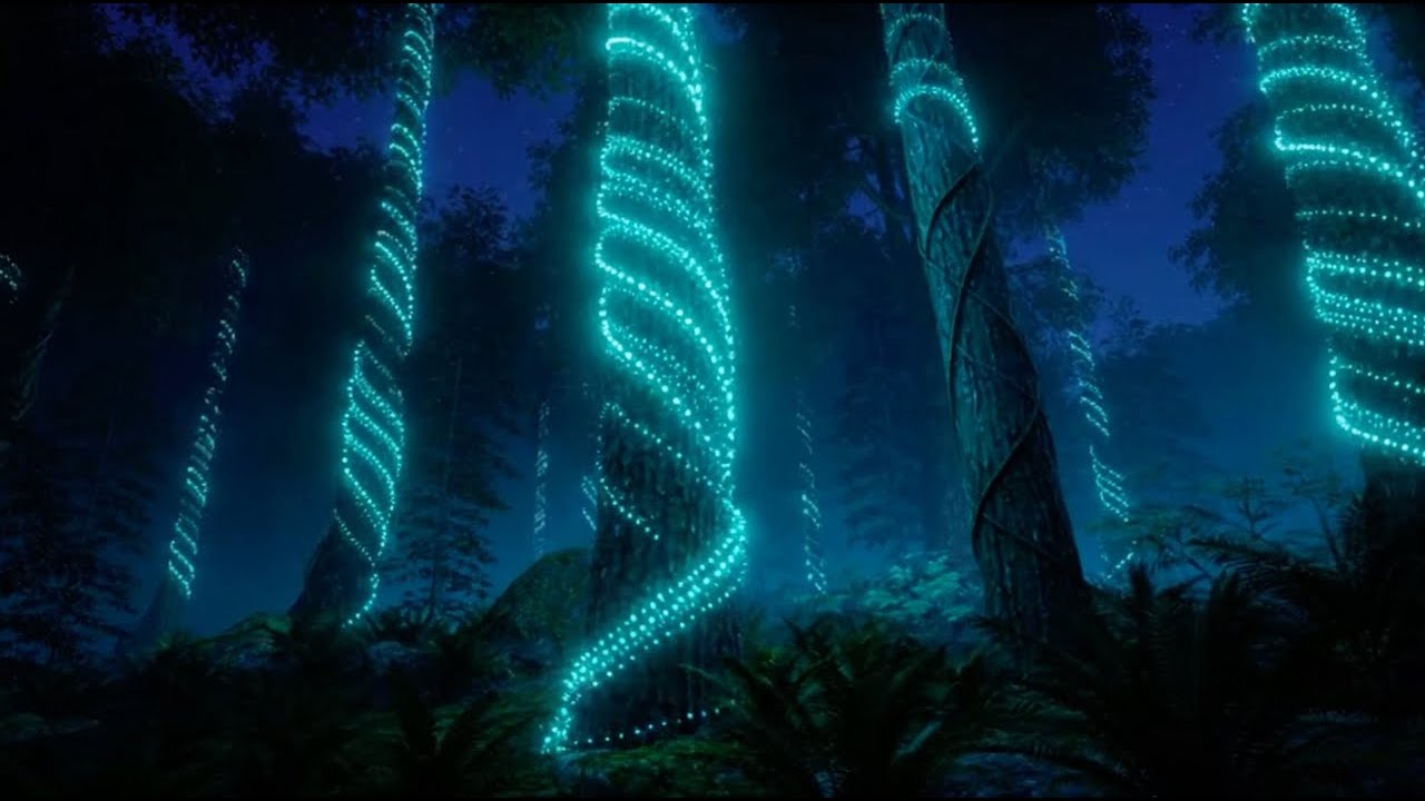 Mysterious Glowing Bioluminescent Vines with Soft Music For Sleeping, Studying and Relaxation