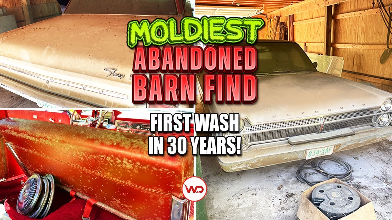 MOLDY ABANDONED BARN FIND First Wash In 30 Years Plymouth Fury! Satisfying Car Detailing Restoration