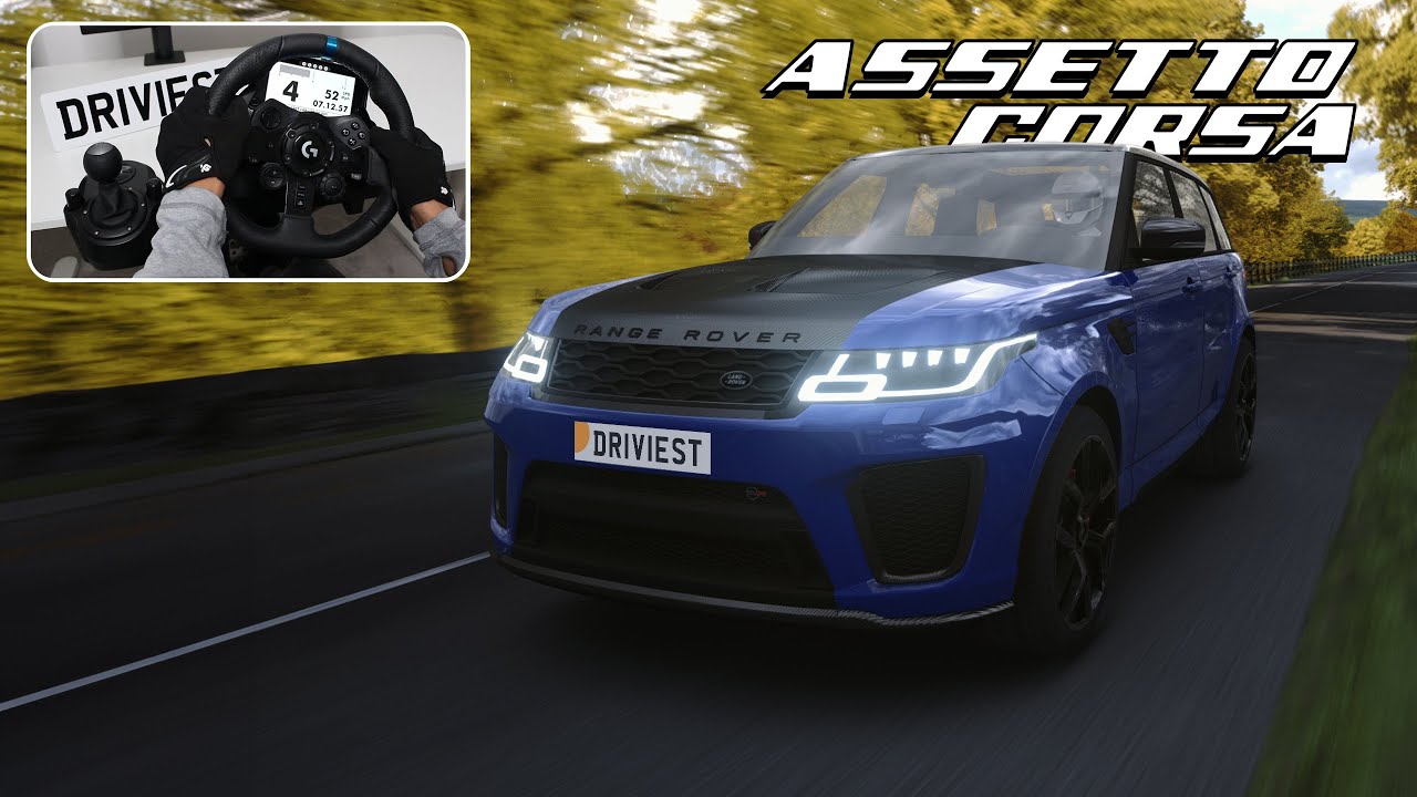 Assetto Corsa driving Range Rover Sport SVR - Logitech G923 Steering Wheel Gameplay