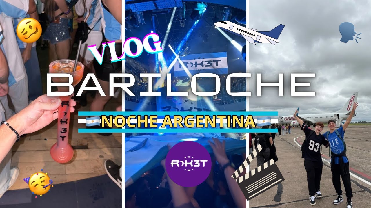 MI VIAJE DE EGRESADOS A BARILOCHE, PARTE1 NOCHE ARGENTINA🇦🇷, ROCKET