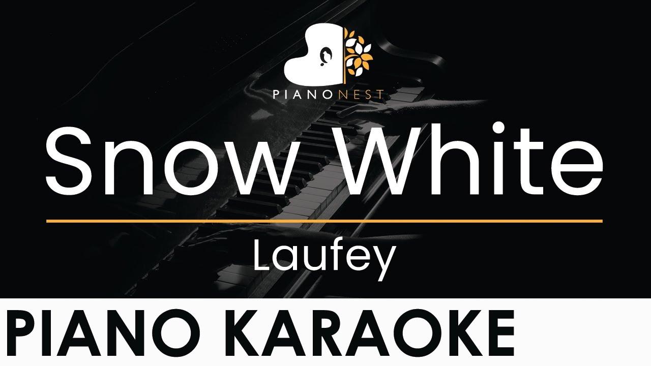 Laufey - Snow White - Piano Karaoke Instrumental Cover with Lyrics