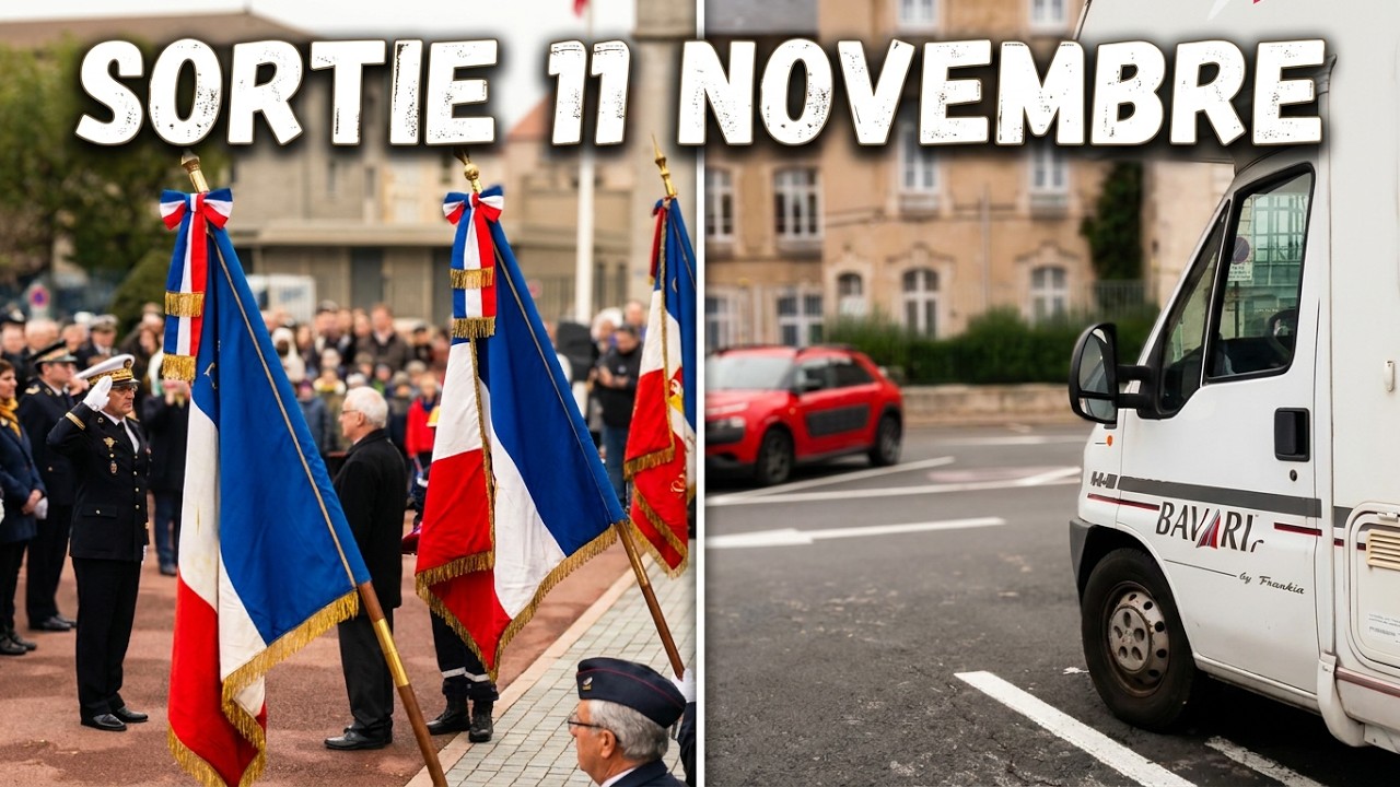 CEREMONIE DU 11 NOVEMBRE A PONT A MOUSSON (GRAND EST) PENDANT UNE SORTIE AVEC LE CAMPING CAR