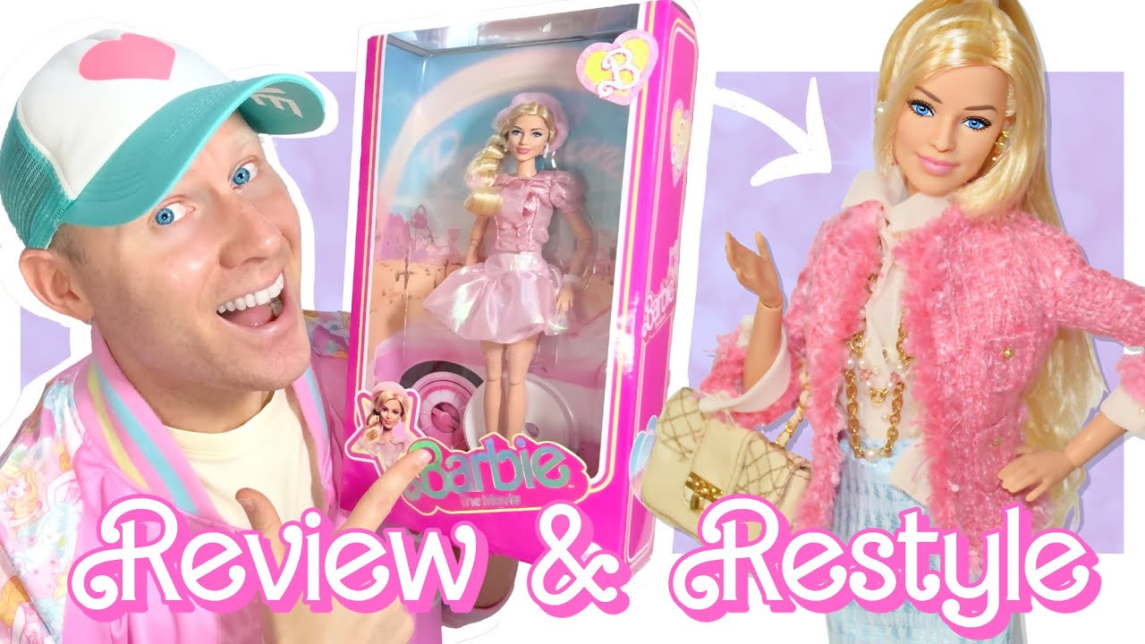 Barbie The Movie: Pink Puffy Dress / Pink Beret Doll 🎀 Review & Restyle! (+MTM match)