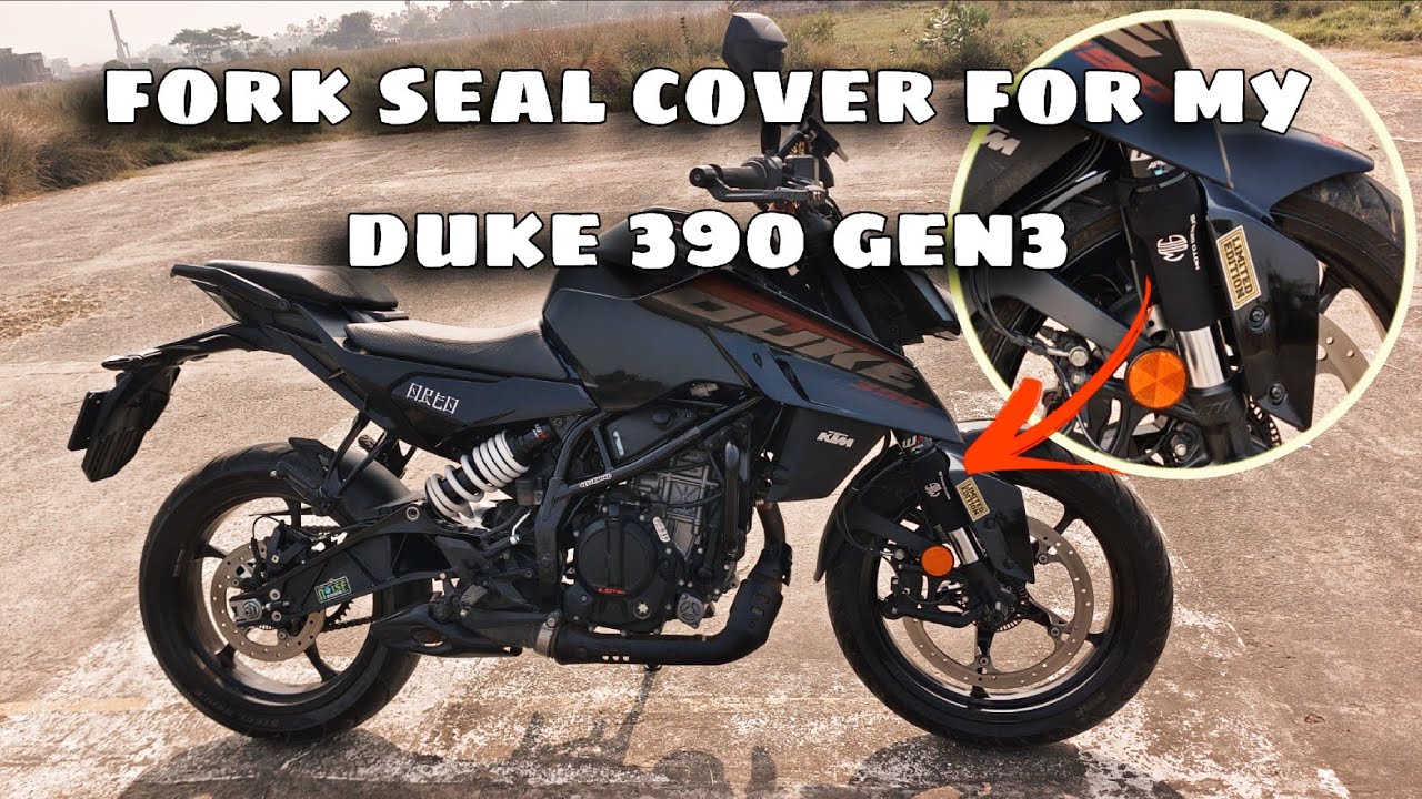 Fork seal cover by Moto Genius for duke 390 gen3/@HalkaRide-46 #duke390 #ktmduke390modified 