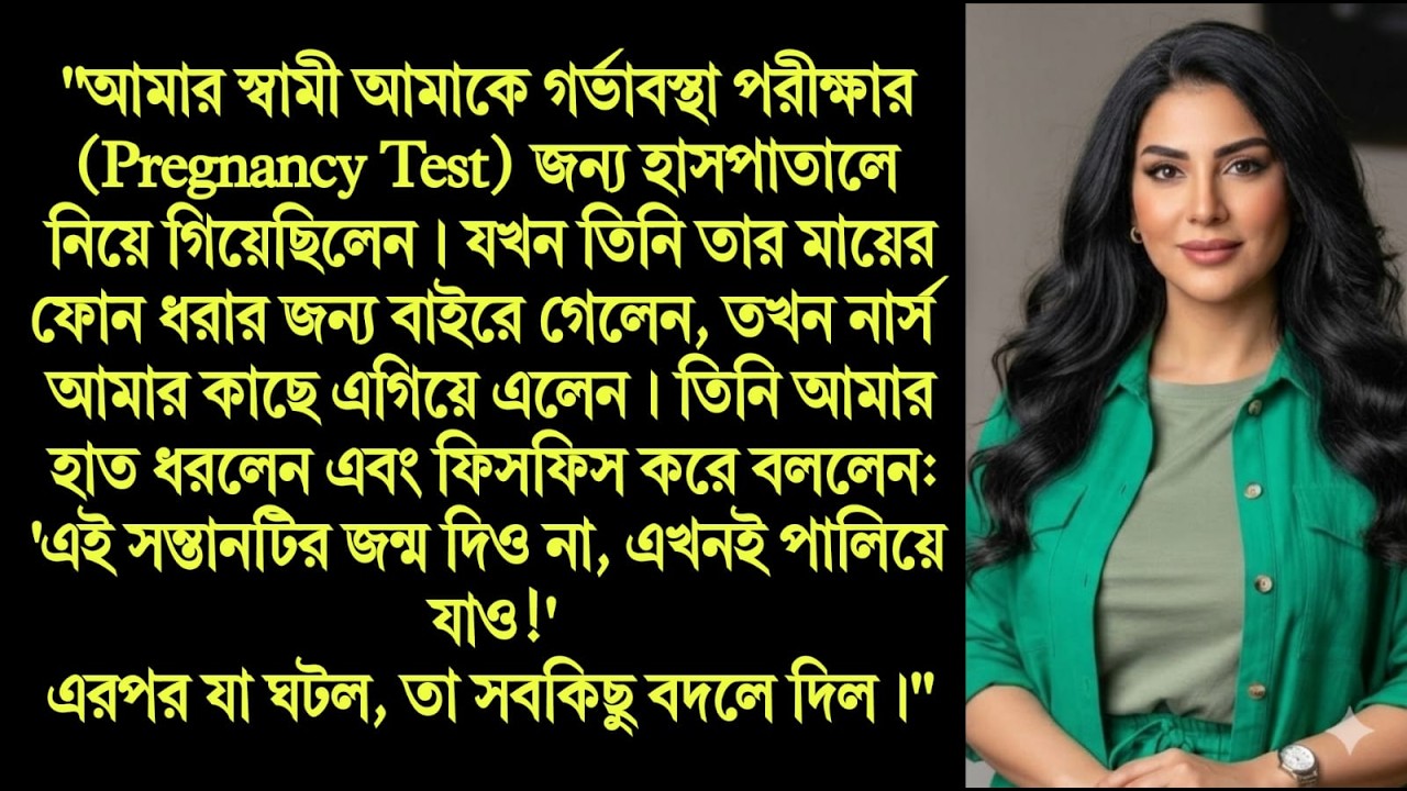 গর্ভাবস্থা পরীক্ষার সময় নার্স ফিসফিস করে বললেন— 'বাচ্চাটি নিও না, এখনই পালাও!' তারপর সব বদলে গেল।
