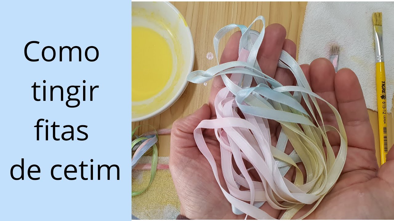 Como tingir fitas de cetim