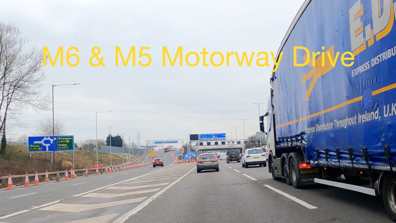 M6 Motorway Drive From Junction 10A To M5 Motorway Frankley Services