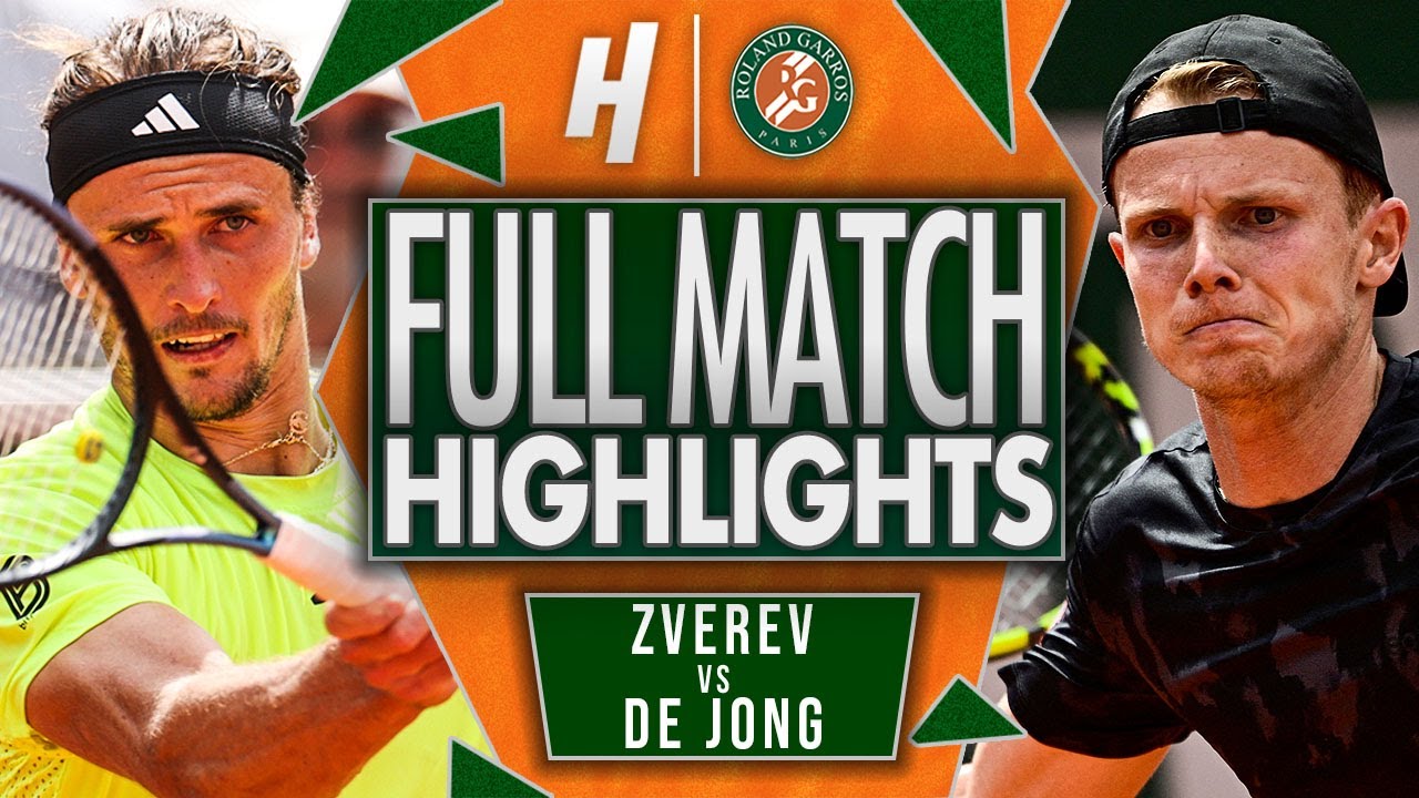 Alexander Zverev vs Jesper De Jong - FULL Match Highlights | Roland Garros 2025