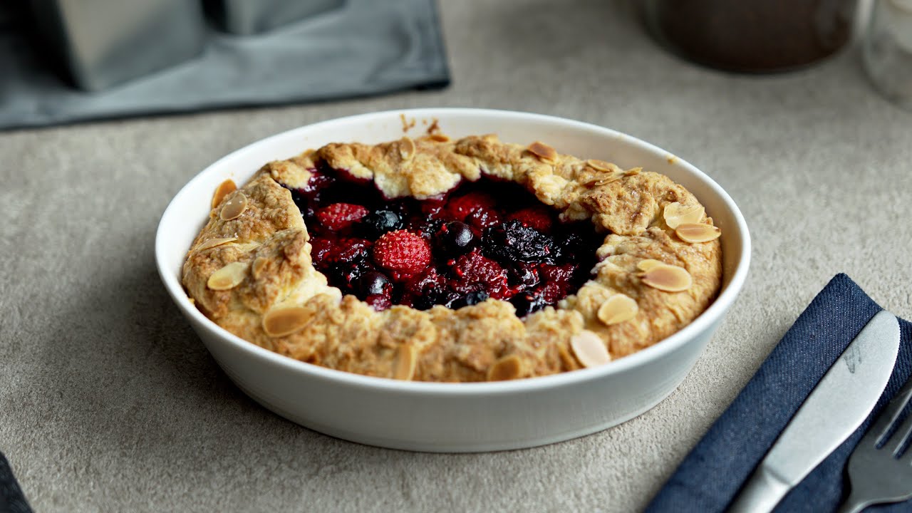 ベリーコブラーの作り方（レシピ）/How to make Mix Berry Cobller  (recipe）｜インクラの滝へ行ってきたよ🚗
