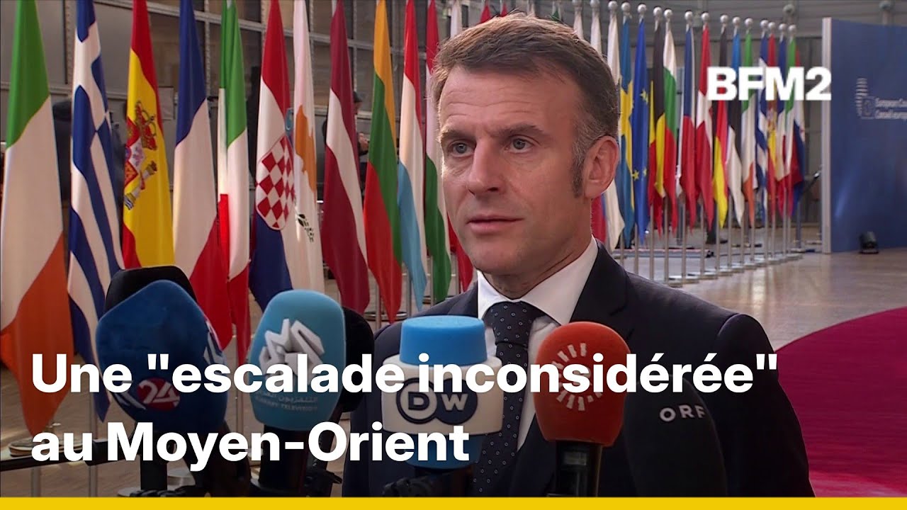 Municipales, Ukraine, Iran: Emmanuel Macron s'exprime en amont de la réunion du Conseil européen